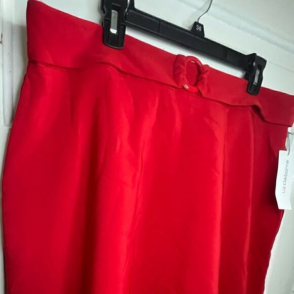 NWTs Liz Claiborne A Line Skirt in Red Size 14 - Picture 3 of 9